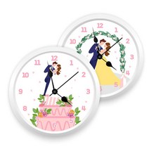 보석십자수 5D 웨딩시계 2종(지름23.5cm) ADS- 2909381EA, 본상품선택, 해피웨딩