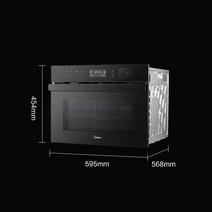 보부상민호 빌트인 전기 광파 오븐Midea-2 인 1 가정용 스마트 다기능 전기 오븐 내장 50 리터 에나멜 라이, 01 BS5053W_04 AU