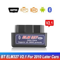 리더기 블루투스 elm327 v2.1 v1.5 auto obd 스캐너 코드 리더 도구 car 진단 도구 super mini elm 327 for android, v2.1 블랙