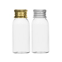 알루미늄캡 10ml 15ml 20ml 30ml 40 ml 어메니티 공병, 1개, 30ml투명용기 골드캡