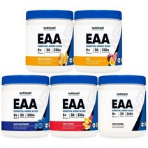 뉴트리코스트 EAA 이에이에이 BCAA 함유 330g 5 가지 맛 필수 아미노산 보충제, 무맛, 249g