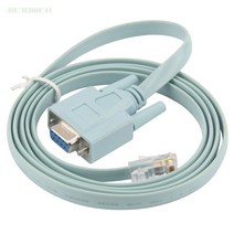 유선라우터 100 개/몫 DB9 RJ45 커넥터 네트워크 케이블 Cisco 스위치 라우터 블루 직렬 포트 콘솔 롤오버, 01 1.5M_01 파란