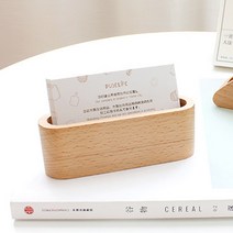 우드 명함꽂이 명함통 박스 거치대 꽂이 카드 보관함 펜 카운터, 원목명함꽂이:A{오크)