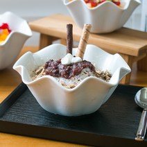 망고 빙수볼 중 도자기 샐러드 화채 빙수 그릇 볼