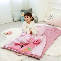 아이자리 귀여운 사계절 어린이집 일체형 항균 낮잠이불, 애니모모