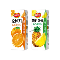 델몬트 드링크팩 2종 190ml 오렌지 6팩+파인애플 6팩 총12팩