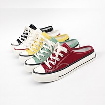 준디자인 여성 뮬 블로퍼 캔버스화 뮬 슬립온 운동화 스니커즈 슬리퍼 굽있는 신발 캠퍼스화 속굽 여자