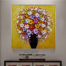 보석자수나라 비즈 보석십자수 패브릭원단형 화려한 꽃다발 50x50cm