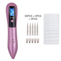 프로페셔널 미니 레이저 플라즈마 펜 50 개 바늘 얼굴 주근깨 사마귀 주름 문신 리무버 스킨 케어 가정용, [02] pink