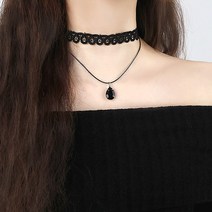 일호장신구 거미 스톤 블랙 두줄 초커