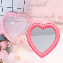 핑크 하트 인테리어 화장대 거울 2color DD-10868탁상거울 화장거울 거울 하트거울 화장대거울 탁상용거울 공주거울 인테리어용품 딸생일선물 메이크업화장대 피크닉소품 인스타감성거울 촬영소품 스탠드거울 감성거울 방꾸미기, 로즈핑크
