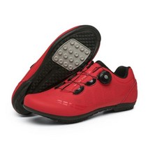 자전거신발 클릭슈즈 산악자전거신발 남성 사이클링 스니커즈 Mtb 신발 레이싱 자전거 자동 잠금 속도 여성 스피드 클릿 산악 도로 2023, Rubber-red+38