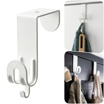 이케아 문 걸이 후크 이중 고리 화이트 행거 걸이 거치 렉 잡화 소품 수납 훅 공간 활용 모자 가방 소지품 문에 거는 옷 홀더 도어 고정 간편 설치 문틀 SEKINER 세키네르