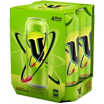 V 호주 대표 에너지 드링크 오리지널 500ml x 4캔 (Guarana Energy Drink), 1팩