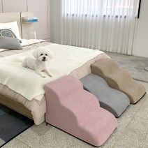 하하펫 강아지 논슬립 실리콘 발판 계단 + 풉키링, 그레이(계단), 랜덤발송(풉키링)