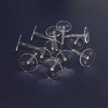케이크고정핀 미끄럼방지 투명 플라스틱 장식핀 100개, 2CM 원형 (100개)