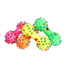 어질리티 애완 동물 씹는 장난감 다채로운 점이 덤벨 개 짜기 강아지 훈련 제품, 01 muticolor, 01 muticolor