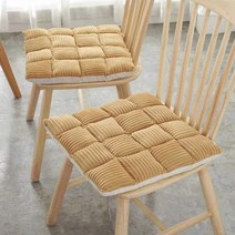 혼멘 다용도 코듀로이 사각 체크무늬 방석 4p 6p, 노랑