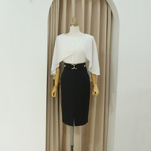 스타일라떼 / 튤립 케이프 슬리브리스 쉬폰 정장 블라우스