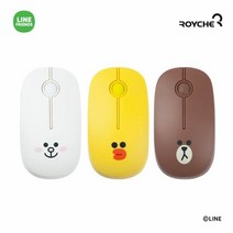 로이체 라인프렌즈 무소음 무선 마우스, 옐로우/샐리