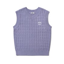 5252 BY OiOi 퍼플 남여 캐쥬얼 정장 오버핏 니트 베스트 OI1C1EVT10