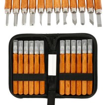 우드카빙키트 나무 조각 끌 칼 도구 세트 DIY 목판화 목공 도자기 세라믹 클레이 손 12 개, [01] 12pcs