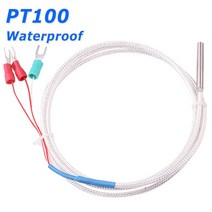 방수 3 와이어 ptfe 케이블 pt100 rtd 저항 온도 감지기 물 오일 온도 컨트롤러에 대 한 열 센서 프로브|resistance temperature detector|te, 1개, Cable Length 2m, 단일