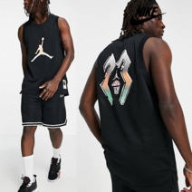 나이키 조던 스포츠 DNA HBR 점프맨 프린팅 나시티 운동복 블랙