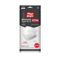 매직브라이트 프레쉬 마스크 KF94 화이트 대형 1매, 1개, 1개