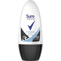 [영국] Sure Invisible Aqua Roll On 데오드란트 50ml 50ml 1개, 12개