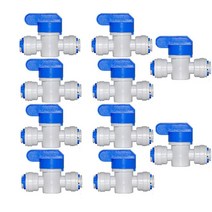 물 연결 14인치 볼 밸브 티 팔꿈치 역삼투 시스템 수족관 삼투 10p, [01] Ball valve