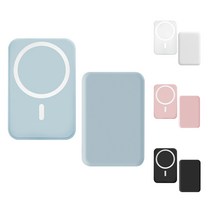 domiheat 맥세이프 보조배터리 마그네틱 무선 고속충전 iPhone 12/13 /14적용 5000mAh, 푸른색