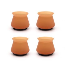 좌식의자 디스크의자 등받이의자 패브릭의자 틸팅의자 4/8pcs 실리콘 의자 모자 테이블 발 패드 둥근 비 슬, 02 Brown_02 8PCS