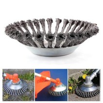 잔디깍는기계 소형 관리기 제초기 150mm 스틸 와이어 휠 정원 잡초 브러시 잔디 깎는 기계 먹는 트리머 커터 도구 헤드, [01] 6 inch, 01 6 inch
