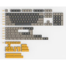 172 키/세트 Aifei ABS 더블 샷 키캡 SA 프로필 화이트/블랙/ 새벽 ISO 포함 HHKB7U 스페이스 바 입력, [05] Yellow screen