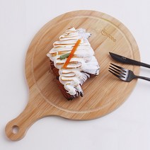 엔틱 원형도마(단품), 1개, 우드