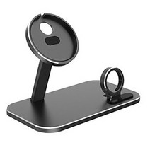아이티스타일 아이폰14/애플워치SE2/6/5/4 호환 맥세이프 무선 충전 거치대, 맥세이프 거치대, 블랙