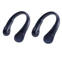 프롬비 넥밴드 선풍기 3세대 1+1 목걸이 선풍기 목선풍기, 네이비1+ 인디핑크1