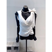 VIVA / [VIVA] 22F (타이set) 새틴 셔링 랩블라우스