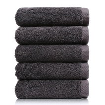 코튼리빙 40수 코마사 호텔 수건 200g, 5개, 진회색