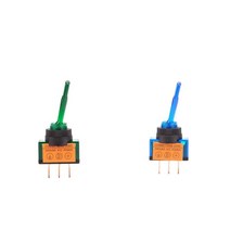 쌍 자동차 트럭 보트 12V 20A 3핀 SPST 켜기/끄기 스위치 파란색 및 녹색 점 LED, 녹색과 파란색, 262x11x54mm, 플라스틱