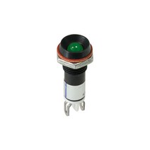 KEM 220V LED 인디케이터 검정 일반휘도형 레드 8x22mm KLJS-08A220-R