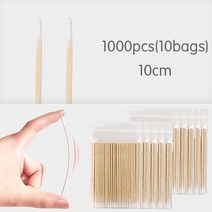 면봉 수정 메이크업 클렌징 긴면봉 두피 스켈링 솜방망이500/1000 개 손톱 나무 면봉 청소 마이크로 브러시, 04 10cm 1000pcs