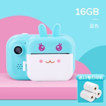 토이 즉석 고양이 카메라 인화 흑백사진 카메라, 16G 블루