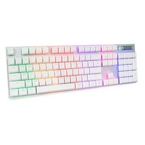 한성컴퓨터 GK300 RAINBOW 슬림 LP / 다용도 에코백 증정, 화이트, 적축