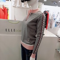 엘르골프 컬러배색 포인트 목크넥스웨트 6g-63401820