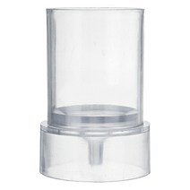 촛불 금형 촛불 만들기 금형 수제 비누 금형 클레이 DIY 공예 도구 원형 실린더 플라스틱 캔들 금형, 하나, 투명한