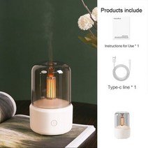 Xiaomi-휴대용 미니 아로마 디퓨저 USB 공기 가습기 에센셜 오일 야간 조명 콜드 미스트 메이커 스프레이어 가정용 선물용, White