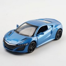 1:32 스케일 혼다 아큐라 NSX 다이캐스트 합금 금속 럭셔리 스포츠카 모델 컬렉션 풀백 사운드 & 라이트 완구 차량, 푸른색