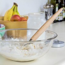 스테인레스 스틸 계란 거품기 DIY 빵 반죽 도구 베이킹 액세서리 덴마크 털 스틱 주방 가제트 오크 나무 손잡이 1 개